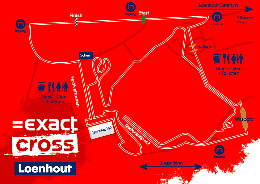 Profil for cykelløbet Exact Cross Loenhout 2023